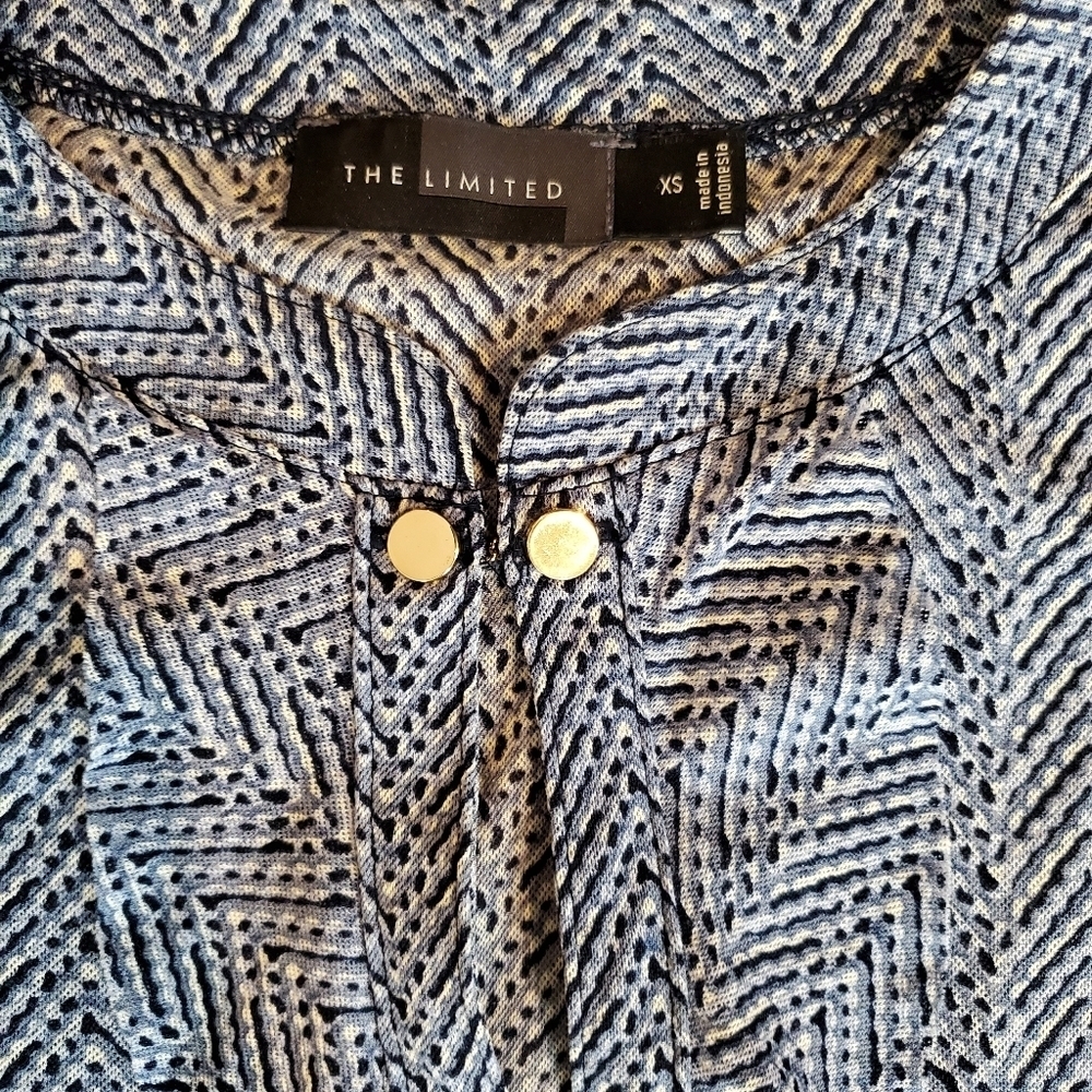 The Limited Sheer Ruffled Keyhole Blouse - Picture 4 of 4